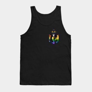 Pitbull In Pocket LGBT Pride Flag For Dog Lovers Tank Top